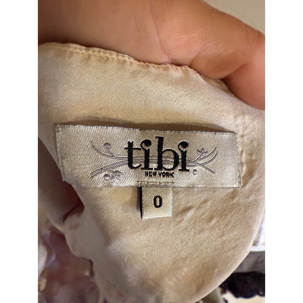 Tibi New York Pink Polka Dot Stripe Silk Cotton Nautical Babydoll Camisole Top 0 - Picture 4 of 6